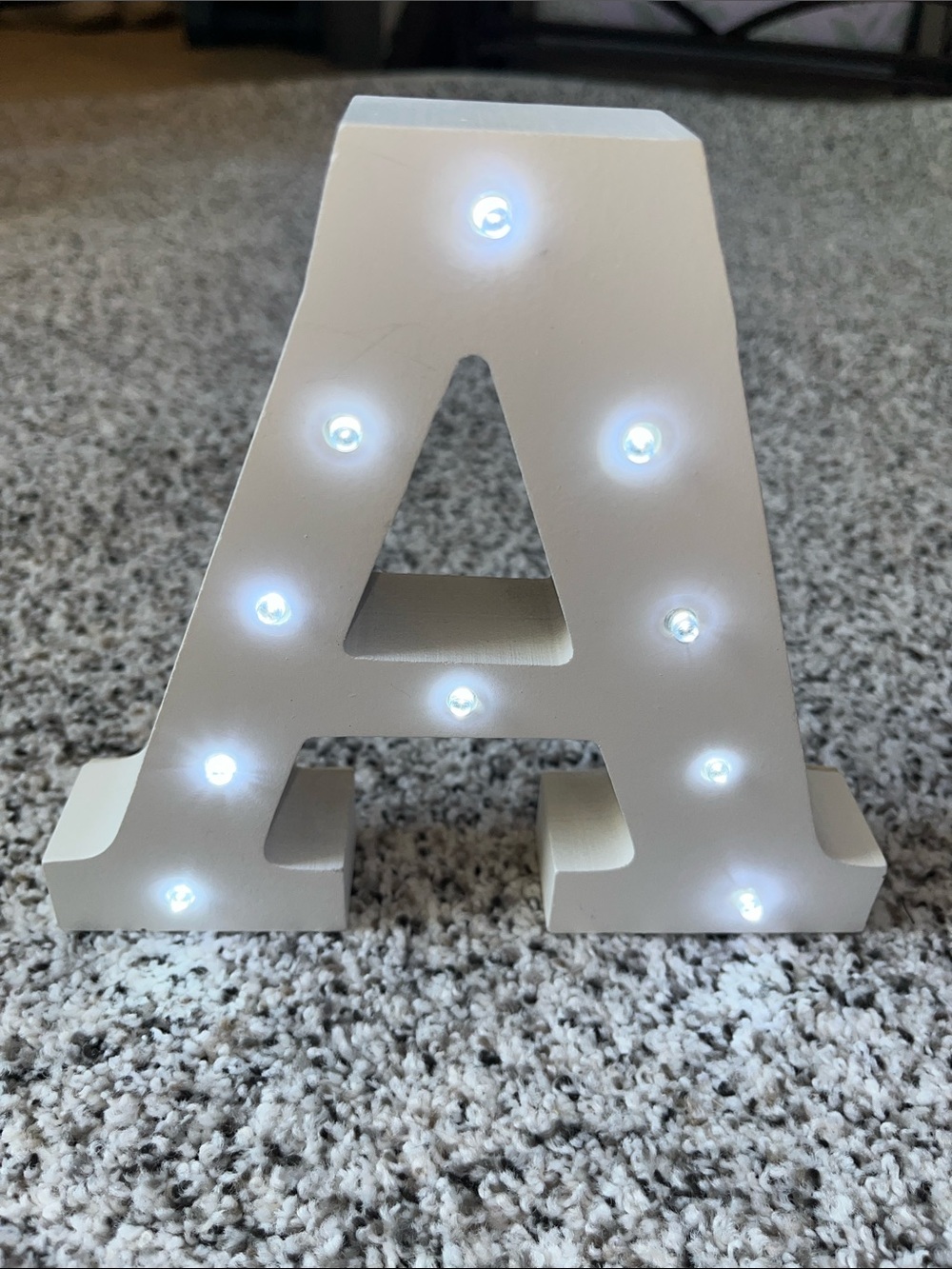 White LED Marquee Letter A Light for Parties and Home Décor